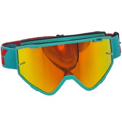 Ochelari unisex ski, snowboard, motociclism, ciclism, rama albastra, lentila multicolora, O22BM